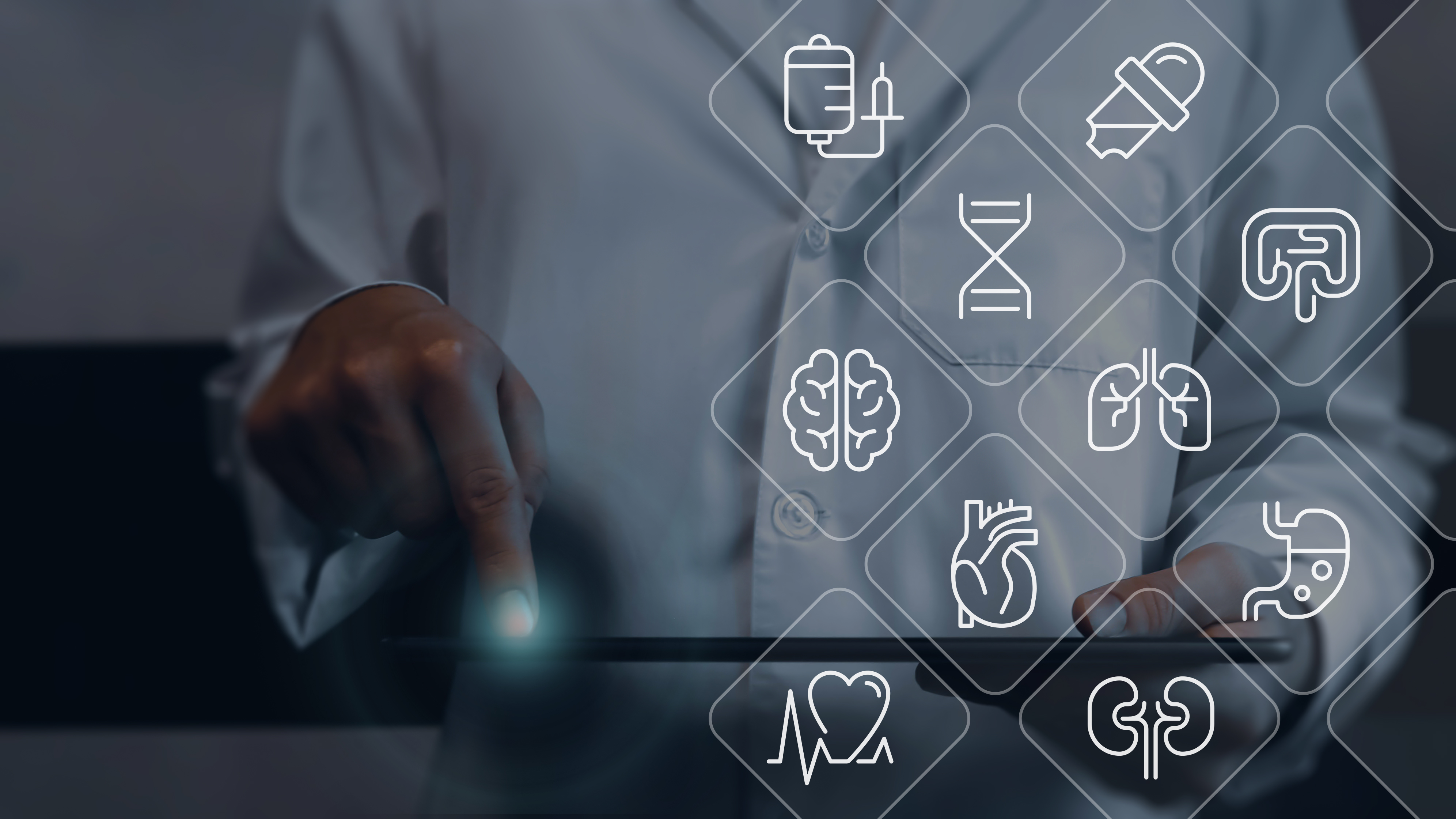 Digital practice management with stethoscope and interface